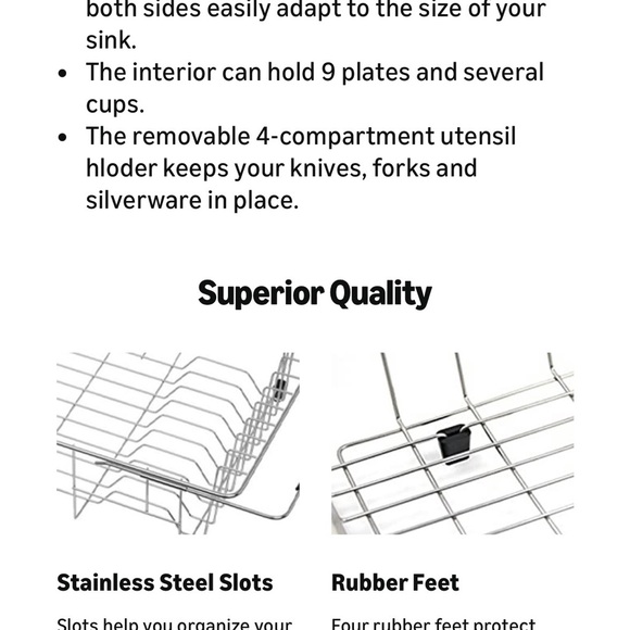 SANNO Expandable in Sink Dish Drying Rack, Rustproof Stainless Steel - Brand New - Picture 6 of 6